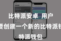 比特派安卓  用户需要创建一个新的比特派钱包